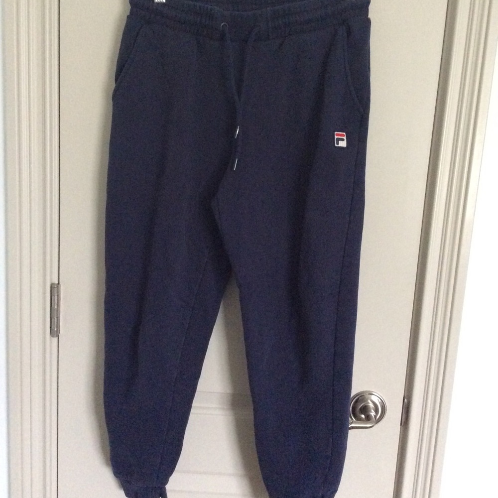 Navy Blue Fila Sweatpants